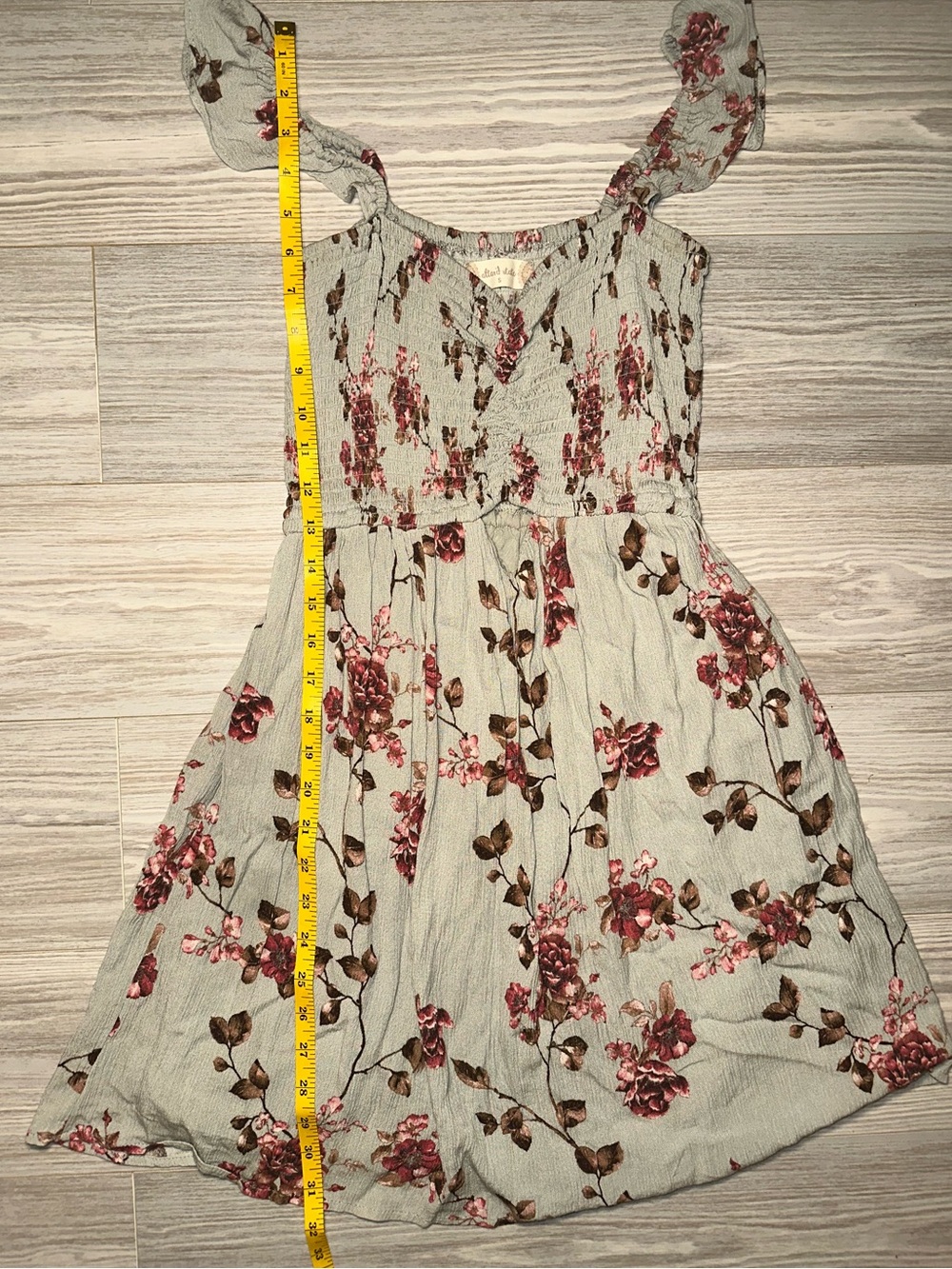 Altar'd State Sage Mini Dress with Vintage Mauve Floral Print - Picture 6 of 9